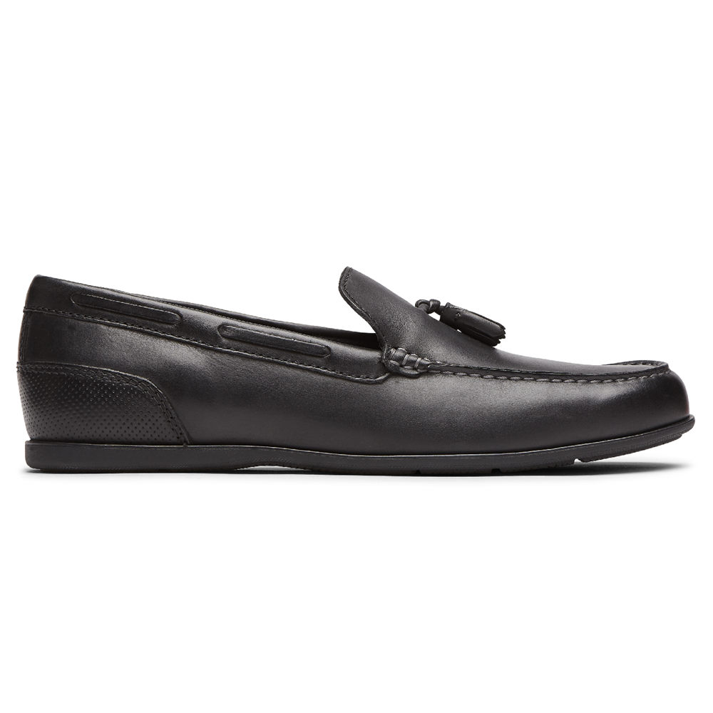 Rockport Mens Loafers Black - Malcom Tassel - UK 317-LDFIOY